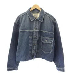リーバイス Levi's MADE&CRAFTED デニムジャケット Gジャン ジージャン アウター ステンカラー USED加工 M 青 ブルー /BB
