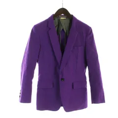 コムデギャルソンオムプリュス COMME des GARCONS HOMME PLUS AD2007 PA-J008 07AW テーラード ジャケット ブレザー 背抜き シングル 麻 リネン 長袖 S 紫 ■GY17 /MQ