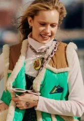 コーチ Schott コラボ ダウン ベスト (正規品)