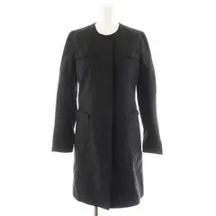 マルニ MARNI ノーカラーコート ロング丈 リボン 麻 リネン混 36 黒 ブラック S13SPMAN32A00TN228-00N99 /AN27のサムネイル
