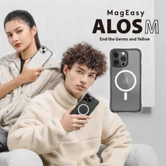 iPhone15ProMax 耐衝撃 ケース Magsafe 対応 米軍 MIL規格 耐衝撃ケース 黄ばみ 防止 透明ケース iPhone15 ProMax アイフォン15 プロマックス MagEasy Alos M