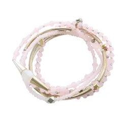 チャン ルー CHAN LUU 5連 ブレスレット ピンク ゴールド