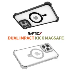 iPhone 16 Pro Max ケース クリア MagSafe 対応 スタンド リング付き 耐衝撃 スマホケース アイフォン16 ProMax 対応 RAPTIC Dual Impact Kick MagSafe