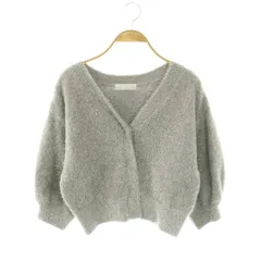 セルフォード CELFORD Vネックラメニットカーディガン ニット 七分袖 F グレー /HK ■OS