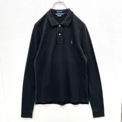 ラルフローレン 長袖ポロシャツ ポニー刺繍 ブラック 黒 レディース Ｌサイズ