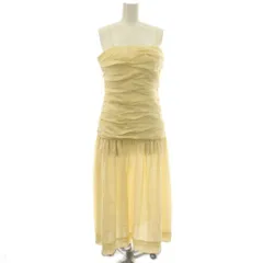 ザラ ZARA ワンピース XS イエロー ロング丈 キャミソール シャーリング /JP