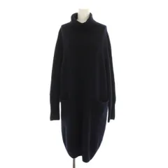 イエナ IENA ウールカシミヤハイネックチュニックプルオーバー ニット ワンピース 長袖 紺 ネイビー 21080900724030 /YM