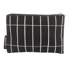 マリメッコ ピエニ ティイリスキヴィ ポーチ 黒 ブラック 白