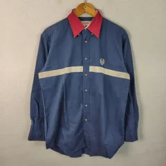 McGREGOR マックレガー 長袖シャツ 無地 ネイビー Mサイズ メンズ 古着 アメカジ ストリート