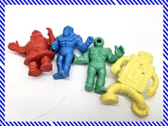 当時もの 森永 キン肉マン ファイツ人形 4体おまとめ ブラックホール ステカセキング ミスターカーメン ザ・魔雲天 キン消し 21