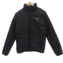 プーマ PUMA 中綿ジャケット M ジップアップ ロゴ 黒 ブラック /AE ■GY61
