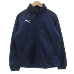 プーマ PUMA TEAMFINAL 21 パデットジャケット ジップアップ 中綿 ロゴ M 紺 ネイビー /GV