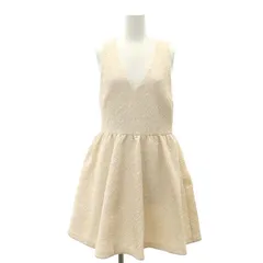パトリツィアペペ PATRIZIA PEPE フクレジャガードノースリーブワンピース ひざ丈 40 L ピンク ベージュ ■SH /SY ■OSのサムネイル