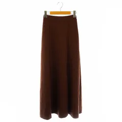 エモダ EMODA 22AW ソフトマキシスリットスカート フレア ロング F ブラウン /HK ■OS