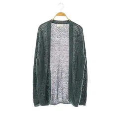 リニフィチオ LINIFICIO FOR UNITED ARROWS green label relaxing カーディガン ニット リネン M ダークグリーン /ES ■OS ■AX