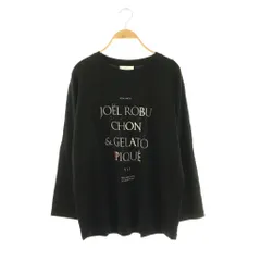 ジェラートピケ gelato pique 23AW JOEL ROBUCHON ワンポイントロゴロングTシャツ カットソー 長袖 F ブラック /HK ■OS