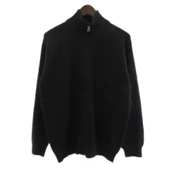 ハンティングワールド HUNTING WORLD ジップ ニット セーター カシミヤ グレー Mのサムネイル
