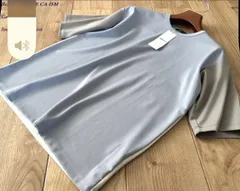 新品 COMME CA ISM MEN コムサイズム カラーパレット 半袖Tシャツ 23サックス Lサイズ 60TK25 定価3,900円