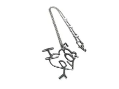 ChristianDior クリスチャンディオール ネックレス シルバー メタル レディース ハート