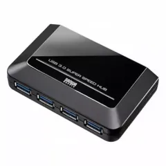 【中古】WindowsXP サンワサプライ 4ポート USB3.0ハブ (ブラック) [USB-HGW410BKN]
