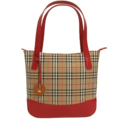 バーバリーズ Burberrys 美品 トートバッグ ノバチェック シャドーホース ベージュ レッド