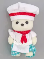 【中古】おもちゃ シロクマの赤ちゃん(キッチンユニフォーム) 「シルバニアファミリー」 シルバニア森のキッチン限定