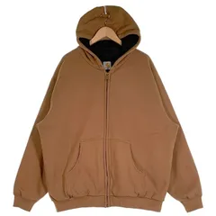 90's Carhartt カーハート スウェット フルジップ パーカー フーディー キャメル Size XXL相当