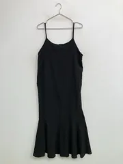 earth music&ecology アースミュージックアンドエコロジー ワンピース F ブラック 無地 袖なし ミモレ・半端丈 フレア