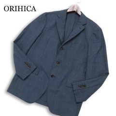 ORIHICA オリヒカ 春夏 ウール混 ストレッチ ウォッシャブル チェック テーラード ジャケット Sz.ABLL メンズ 大きいサイズ