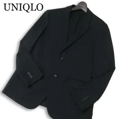 UNIQLO ユニクロ 春夏 SLIM FIT 感動ジャケット★ アンコン テーラード ジャケット Sz.L メンズ 黒