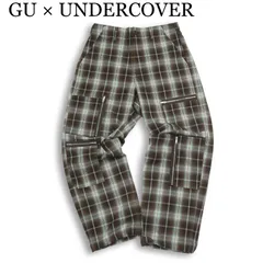 24AW★ GU × UNDERCOVER ジーユー × アンダーカバー  レーヨン チェック ワイド ジップポケット パンツ Sz.M メンズ