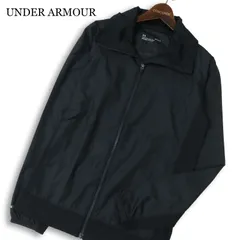 UNDER ARMOUR アンダーアーマー 通年 ロゴ★ フルジップ スタンドカラー ジャケット ブルゾン Sz.LG メンズ 黒 ゴルフ