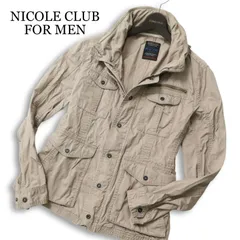 NICOLE CLUB FOR MEN ニコルクラブ フォーメンフード収納★ M-65 ミリタリー フィールド ジャケット ブルゾン Sz.46 メンズ