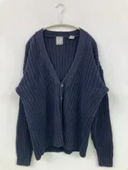 GAP ギャップ カーディガン/ボレロ M ネイビー コットン 無地 ミドル丈 長袖