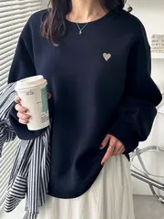GeeRA ジーラ スウェット M ネイビー 裏起毛 ワンポイント 刺繍 長袖のサムネイル