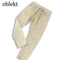 oblekt オブレクト リペア&ダメージ加工★ ストレッチ スウェット イージー デニム パンツ ジーンズ Sz.S メンズのサムネイル
