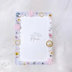 〘sale〙ホイップデコ薔薇クリアB7硬質ケースデコ