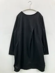 ワンピース XL ブラック 無地 長袖 台形