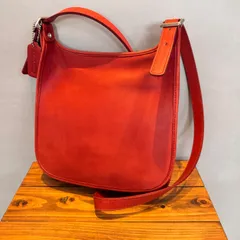 90's OLD COACH オールドコーチ フラップショルダーバッグ レッド 赤  No. G9P-9135