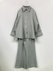 HARE ハレ セットアップ F グレー 合成皮革/人工皮革 無地 ライン柄 シングル