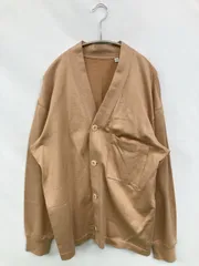 UNIQLO U ユニクロユー カーディガン/ボレロ L ベージュ コットン 無地 ミドル丈 長袖