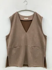 DRESKIP ドレスキップ ベスト L ブラウン 無地