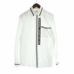 バーバリー ロンドン BURBERRY LONDON 8029258 RUBBER LOGO SHIRTS シャツ 長袖 ステンカラー ロゴ S 白 ホワイト ■GY19 /MQ