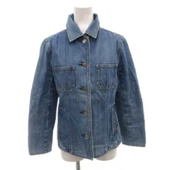 バーバリー ロンドン BURBERRY LONDON デニムジャケット Gジャン ノバチェック 切替  ロゴ刺繍 40 インディゴ FCA17-215-24 /FF ■GY40