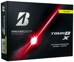 Brand new BRIDGESTONE TOUR BX golf balls, 2026 model, 12 balls per pack, yellow (B6YXJ).