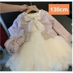 130 フォーマルワンピース チュールスーツ 七五三 卒園式入学式 季節服①