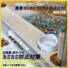 ハムスター グラスハーモニー450 カジカジ カミカミ防止ロフト 階段付属