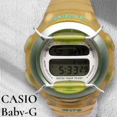 CASIO Baby-G カシオ ベビーG BG-380 【新品電池交換済】スケルトン イエロー プロテクター装備 BG-380 デジタル レディース腕時計