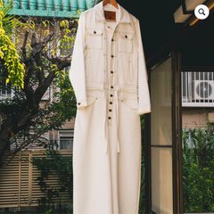 未使用タグ付 KEIMEN カイメン つなぎ オーバーオール M アイボリー