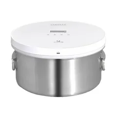 every U. TAMOKAN『真空保存容器 専用5Lのシルバー（蓋付き）+5Lのホワイト2個セット』 長期保存約4倍長持ち 買い置き 鮮度 米 穀物 パン 食品 野菜 お菓子 コーヒー豆 茶葉 ナッツ 乾麺 調味料 ドックフード キャットフード 出張 旅行